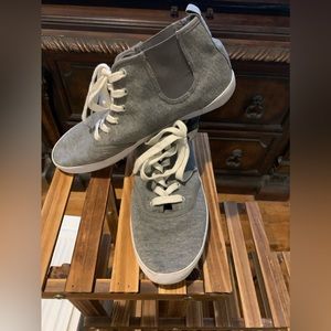 H&M grey and white lace up pull on sneakers